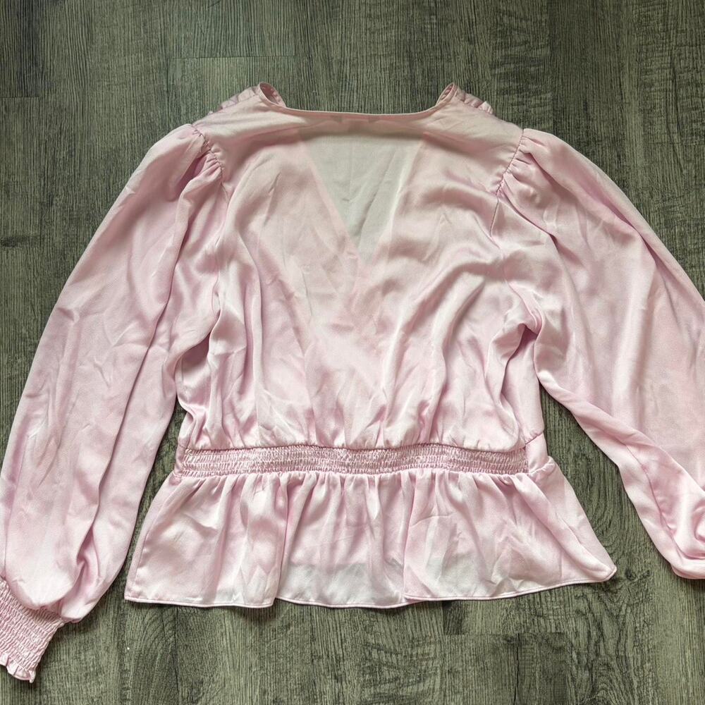 Express Light Pink Ruffle Long Sleeve Blouse - XL - Picture 5 of 5